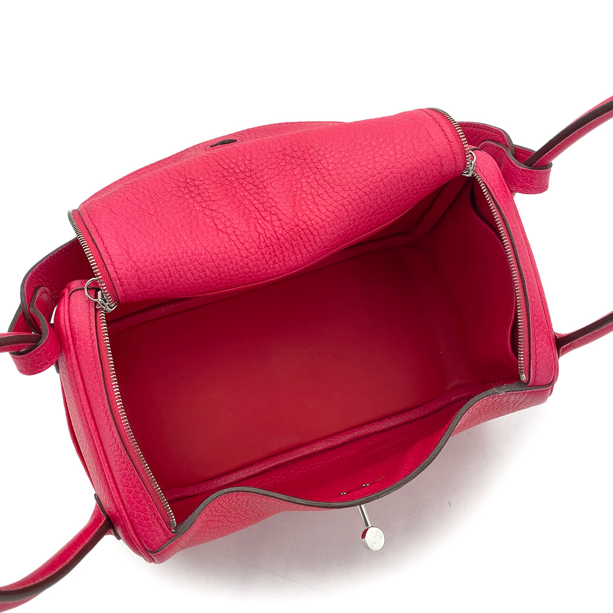 HERMES LINDY 26 ROSE EXTREME TAURILLON CLEMENCE SHOULDER BAG Y SHW 90291457