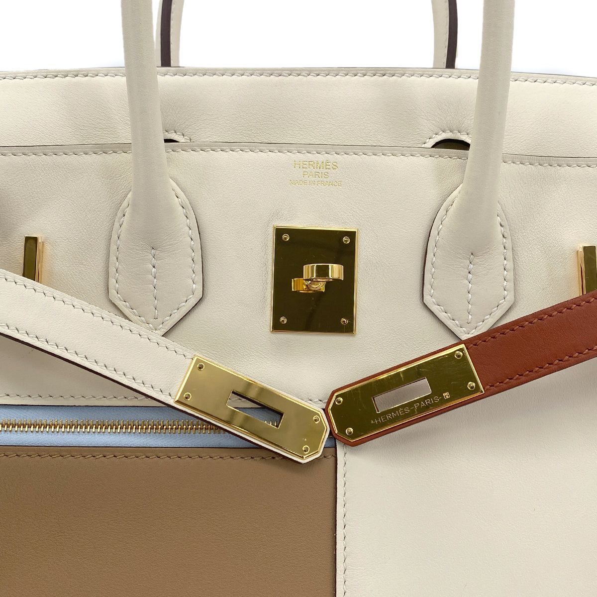 HERMES BIRKIN 30 COLORMATIC NATA CHAI CUIVRE MAUVE SYLVESTRE BLUE BRUME LIME VEAU SWIFT HAND BAG B GHW 90291460