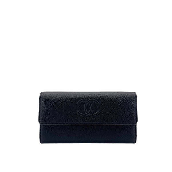 CHANEL COCOMARK BIFOLD LONG WALLET BLACK CAVIAR SKIN 90291461 - PURPOSE