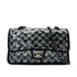 CHANEL VINTAGE TURN LOCK STAR LEACE CHAIN TOTE BAG CLEAR BLACK VINYL 90291463 - PURPOSE