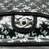 CHANEL VINTAGE TURN LOCK STAR LEACE CHAIN TOTE BAG CLEAR BLACK VINYL 90291463 - PURPOSE