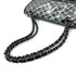 CHANEL VINTAGE TURN LOCK STAR LEACE CHAIN TOTE BAG CLEAR BLACK VINYL 90291463 - PURPOSE