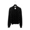 CHANEL KNIT LONG SLEEVE TOPS FAUX PEARL BLACK MOHAIR 40 P50 RTW 90291464