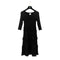 CHANEL THREE QUARTER SLEEVE DRESS RACE COCOMARK BLACK RAYON 38 06C RTW 90291467