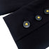 CHANEL VINTAGE SUIT JACKET SKIRT SET LOGO BUTTON NAVY WOOL 40 97P RTW 90291468
