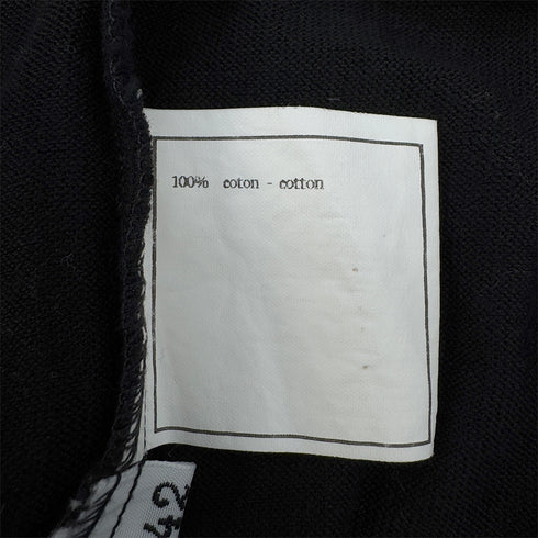 CHANEL SHORT SLEEVE TOPS COCOMARK BICOLOR BLACK WHITE COTTON 42 RTW 90291469