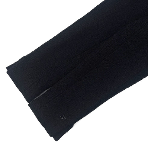 CHANEL COCOMARK LONG TWEED COAT BLACK COTTON 38 02A RTW 90291470