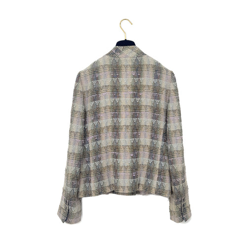 CHANEL VINTAGE COCO BUTTON TWEED JACKET MULTI COLOR WOOL 40 98P RTW 90291471