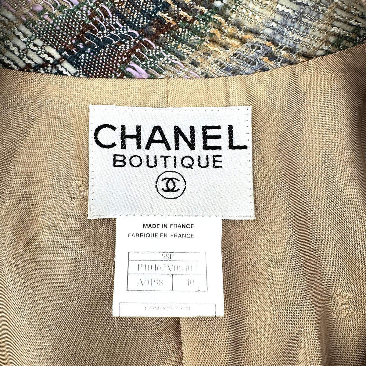 CHANEL COCO BUTTON TWEED JACKET MULTI COLOR WOOL 40 98P RTW 90291471