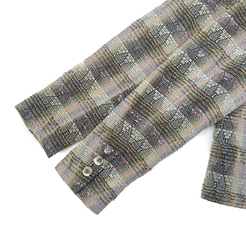 CHANEL VINTAGE COCO BUTTON TWEED JACKET MULTI COLOR WOOL 40 98P RTW 90291471