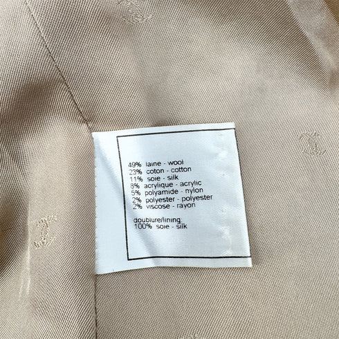 CHANEL VINTAGE COCO BUTTON TWEED JACKET MULTI COLOR WOOL 40 98P RTW 90291471