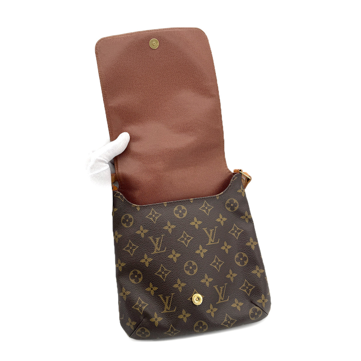 LOUIS VUITTON MONOGRAM MUSETTE SALSA SHORT SHOULDER BAG BROWN M51258 90291863