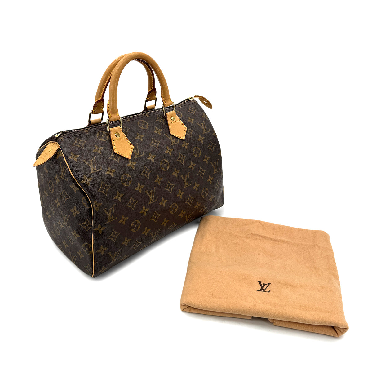 LOUIS VUITTON MONOGRAM SPEEDY 30 HAND BAG BROWN MONOGRAM CANVAS M41526 90291864