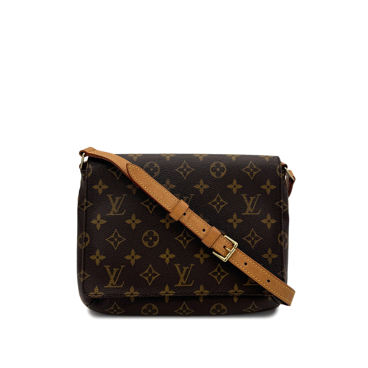 LOUIS VUITTON MONOGRAM MUSETTE TANGO SHORT SHOULDER BAG BROWN MONOGRAM CANVAS M51257 90291865
