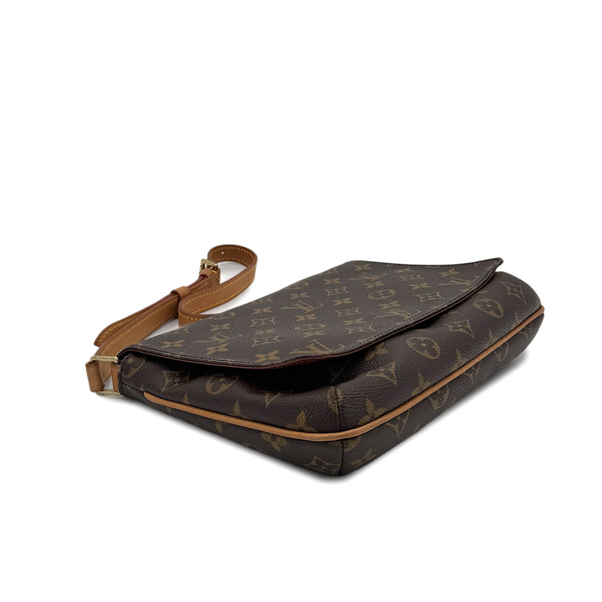 LOUIS VUITTON MONOGRAM MUSETTE TANGO SHORT SHOULDER BAG BROWN MONOGRAM CANVAS M51257 90291865