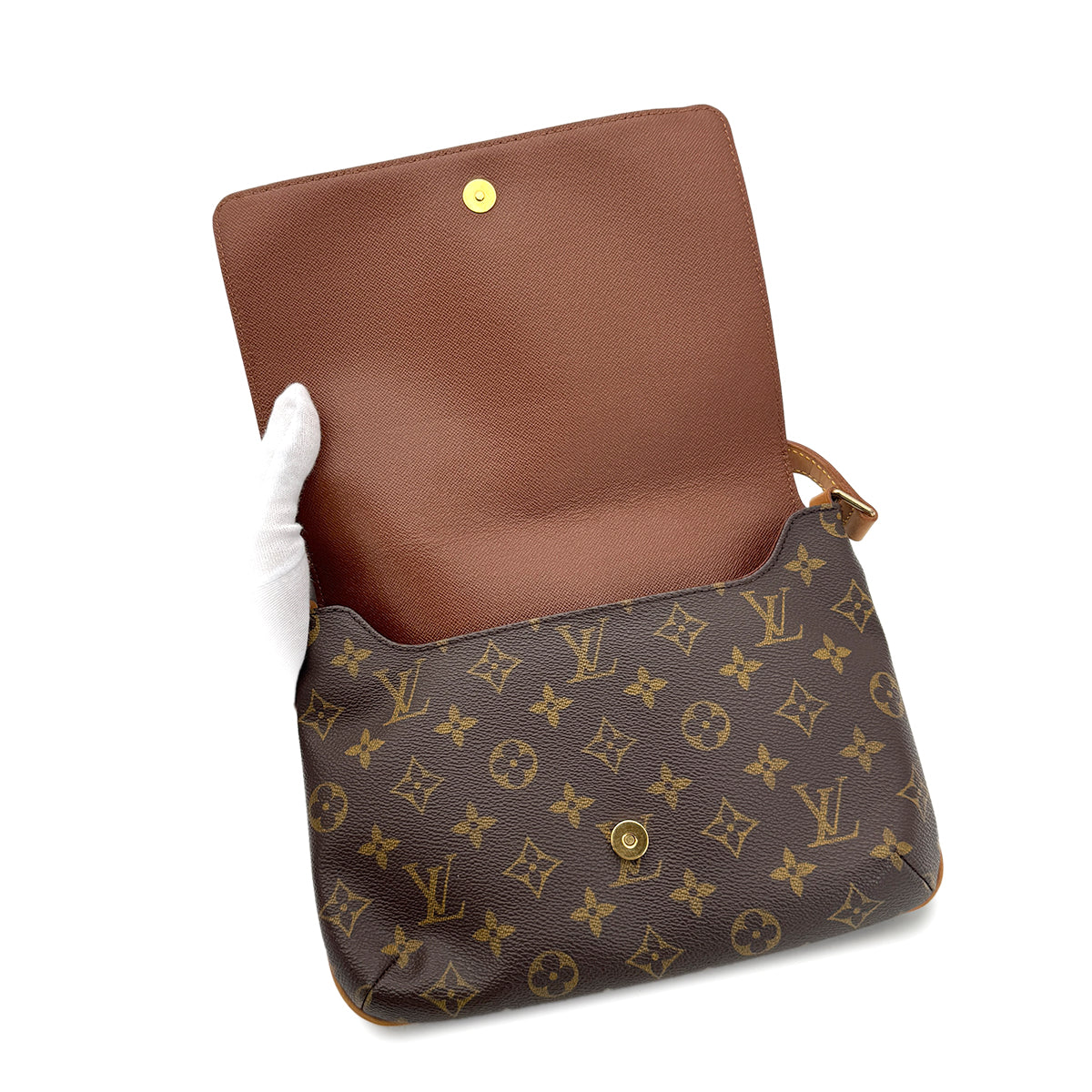 LOUIS VUITTON MONOGRAM MUSETTE TANGO SHORT SHOULDER BAG BROWN MONOGRAM CANVAS M51257 90291865