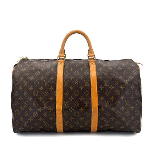 LOUIS VUITTON MONOGRAM KEEPALL 50 LUGGAGE BROWN M41426 90291866 - PURPOSE
