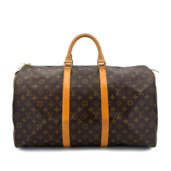 LOUIS VUITTON MONOGRAM KEEPALL 50 LUGGAGE BROWN M41426 90291866 - PURPOSE