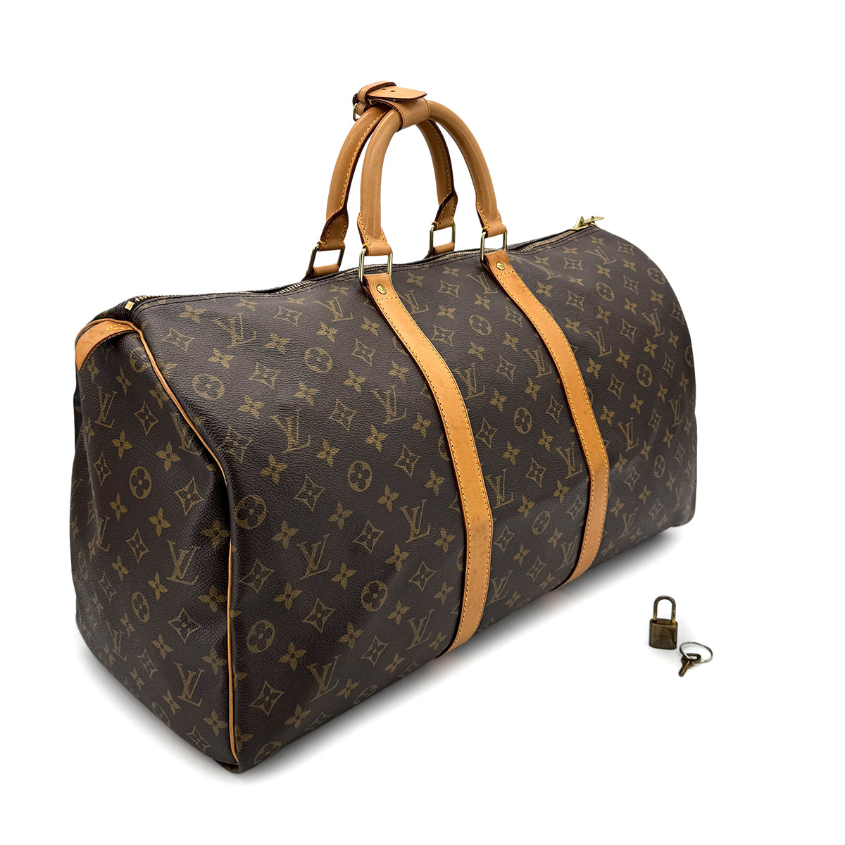 LOUIS VUITTON MONOGRAM KEEPALL 50 LUGGAGE BROWN M41426 90291866