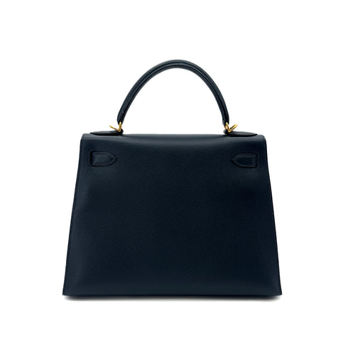 HERMES KELLY 28 SELLIER BLUE MARINE COUCHEVEL HAND SHOULDER BAG □D GHW 90291875 - PURPOSE