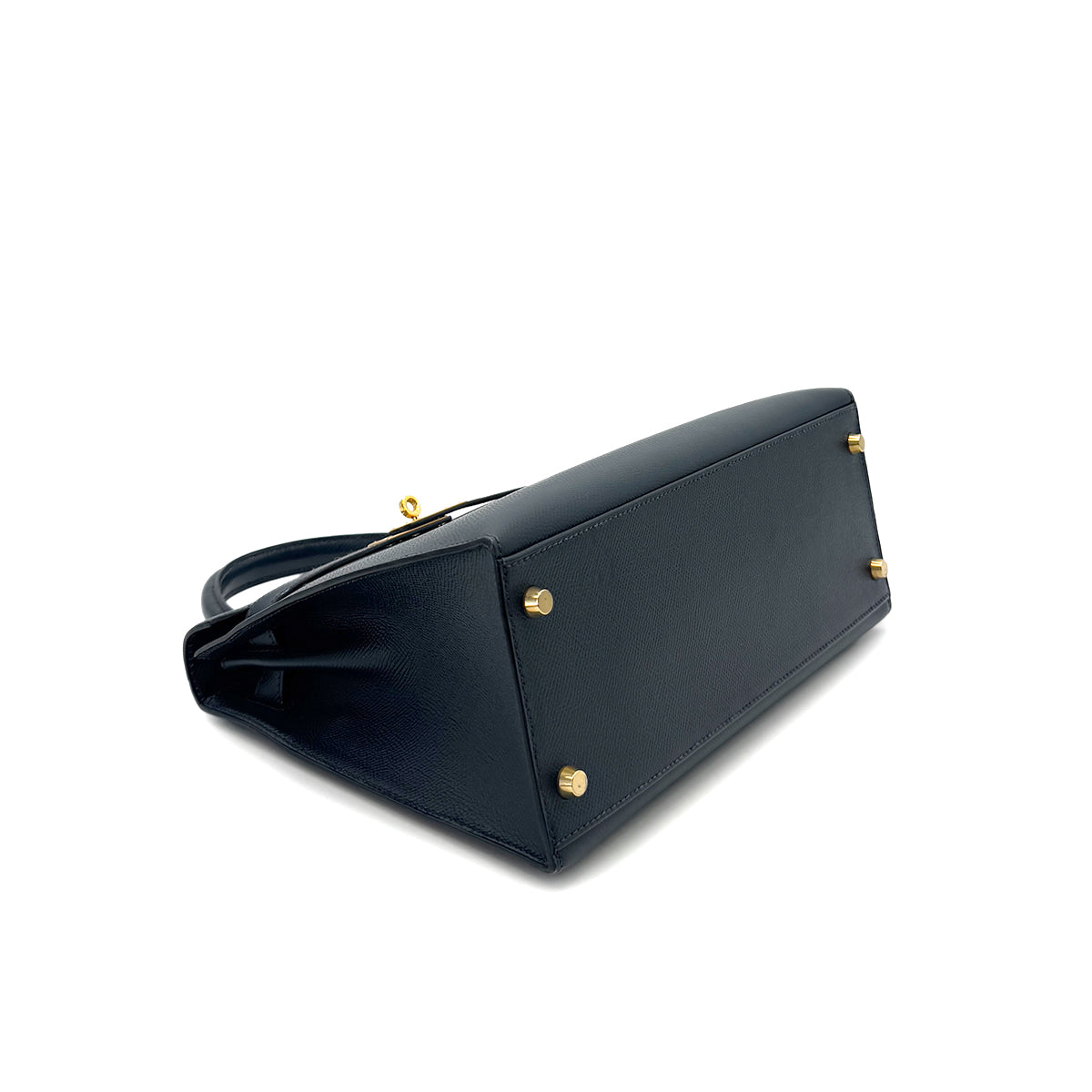 HERMES KELLY 28 SELLIER BLUE MARINE COUCHEVEL HAND SHOULDER BAG □D GHW 90291875