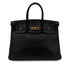 HERMES BIRKIN 35 BLACK VEAU GULLIVER HAND BAG □A GHW 90291876 - PURPOSE