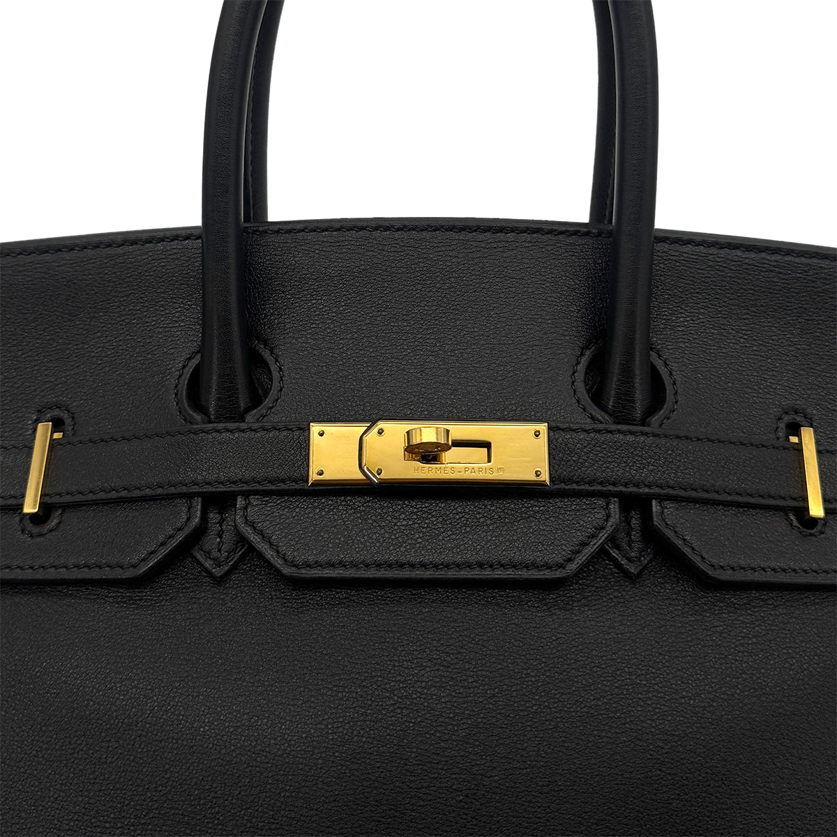 HERMES BIRKIN 35 BLACK VEAU GULLIVER HAND BAG □A GHW 90291876