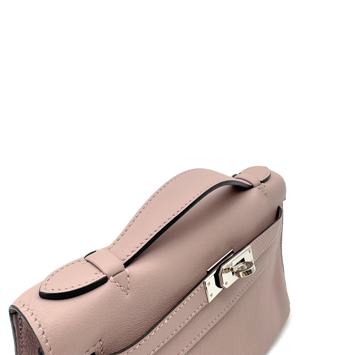 HERMES KELLY POCHETTE MINI SELLIER GLYCINE SWIFT HAND BAG T 90291878