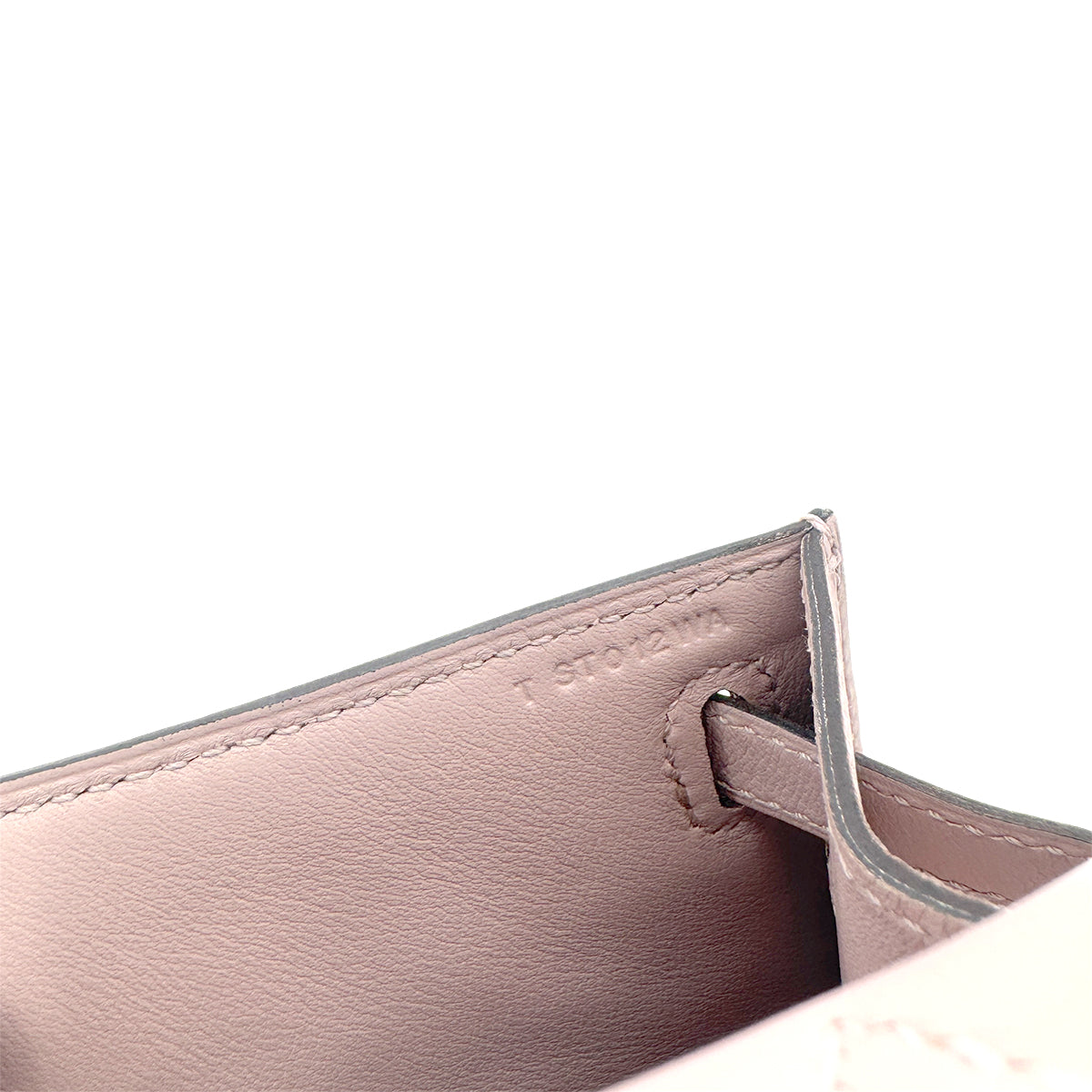 HERMES KELLY POCHETTE MINI SELLIER GLYCINE SWIFT HAND BAG T 90291878