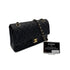 CHANEL VINTAGE CLASSIC FLAP MEDIUM CHAIN SHOULDER BAG BLACK LAMB SKIN 90291879 - PURPOSE