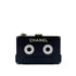 CHANEL CASSETTE TAPE MOTIF CLUTCH BAG BLACK PLASTIC 04P 90291880