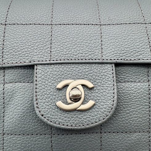CHANEL VINTAGE CHOCOLATE BAR SPORTS LINE CHAIN SHOULDER BAG GRAY CAVIAR SKIN 90291881 - PURPOSE