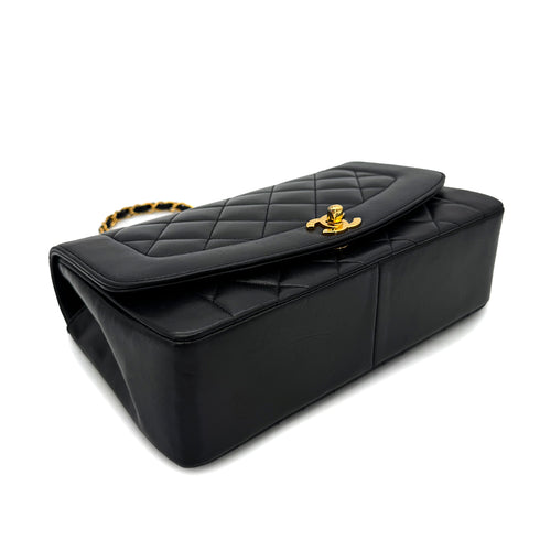 CHANEL VINTAGE DIANA MEDIUM CHAIN SHOULDER BAG BLACK LAMB SKIN 90291883 - PURPOSE
