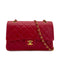CHANEL VINTAGE CLASSIC FLAP MEDIUM CHAIN SHOULDER BAG RED LAMB SKIN 90291884 - PURPOSE