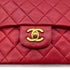 CHANEL VINTAGE CLASSIC FLAP MEDIUM CHAIN SHOULDER BAG RED LAMB SKIN 90291884 - PURPOSE