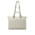 CHANEL DEAUVILLE MM 31 RUE CAMBON CHAIN TOTE BAG LOGO COCOMARK IVORY CANVAS LEATHER 90291886 - PURPOSE