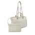 CHANEL DEAUVILLE MM 31 RUE CAMBON CHAIN TOTE BAG LOGO COCOMARK IVORY CANVAS LEATHER 90291886 - PURPOSE
