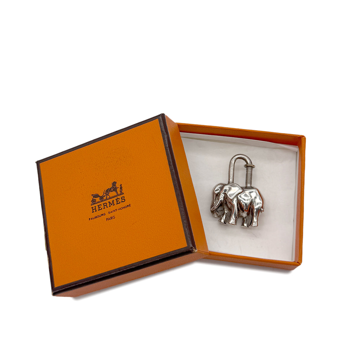HERMES CADENA CHARM EXOTISME ELEPHANT 1988 SILVER ACCESSORY 90291899