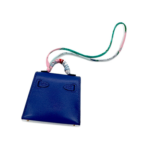 HERMES KELLY TWILLY CHARM BLUE ELECTRIC VEAU TADELAKT SILK Y 90291902 - PURPOSE