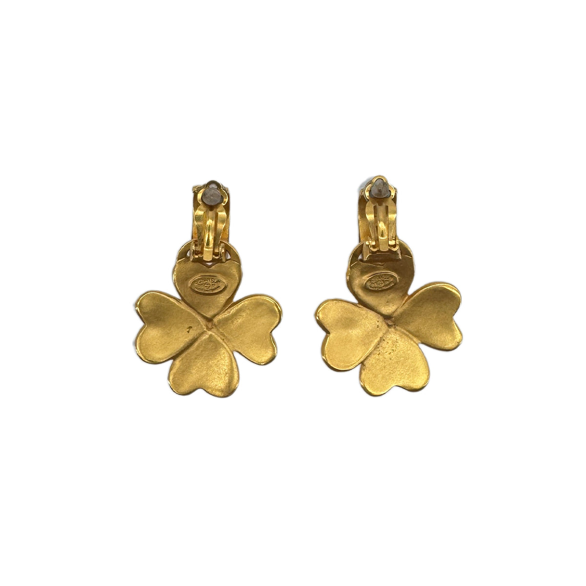CHANEL VINTAGE EARRINGS CLOVER MOTIF COCOMARK ACCESSORY 95P 90291906