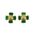 CHANEL VINTAGE EARRINGS GRIPORE COCOMARK FAUX PEARL STONE GREEN GOLD ACCESSORY 94A 90291908 - PURPOSE