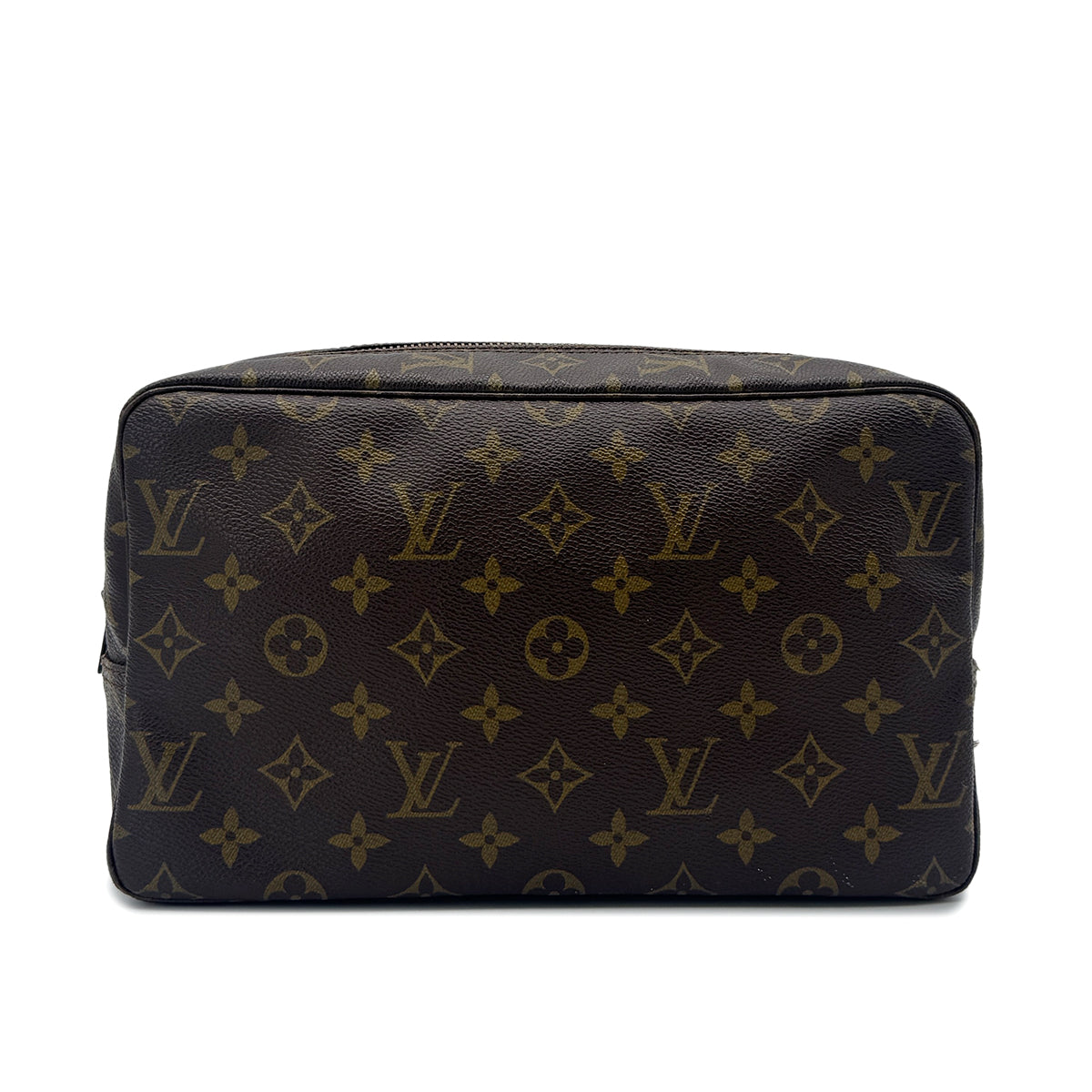 LOUIS VUITTON MONOGRAM TROUSSE TOILETTE 28 CLUTCH BAG BROWN MONOGRAM CANVAS M47522 90292031