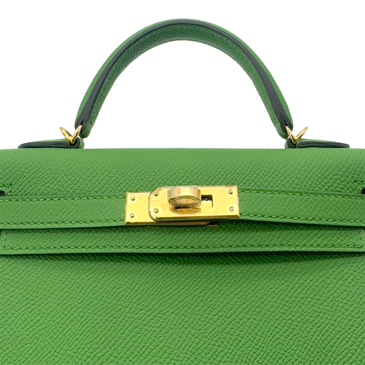 HERMES MINI KELLY 20 SELLIER VERT YUCCA VEAU EPSOM HAND SHOULDER BAG B GHW 90292045