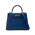 HERMES KELLY 28 SELLIER DEEP BLUE VEAU MADAME HAND SHOULDER BAG B GHW 90292046 - PURPOSE