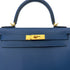 HERMES KELLY 28 SELLIER DEEP BLUE VEAU MADAME HAND SHOULDER BAG B GHW 90292046 - PURPOSE
