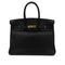 HERMES BIRKIN 35 BLACK TOGO HAND BAG □C GHW 90292047 - PURPOSE
