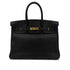 HERMES BIRKIN 35 BLACK TOGO HAND BAG □C GHW 90292047 - PURPOSE