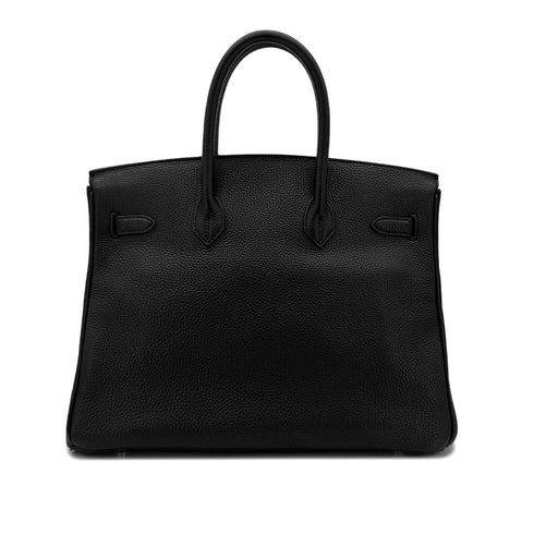 HERMES BIRKIN 35 BLACK TOGO HAND BAG □C GHW 90292047 - PURPOSE