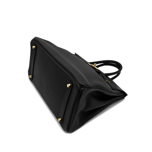 HERMES BIRKIN 35 BLACK TOGO HAND BAG □C GHW 90292047 - PURPOSE