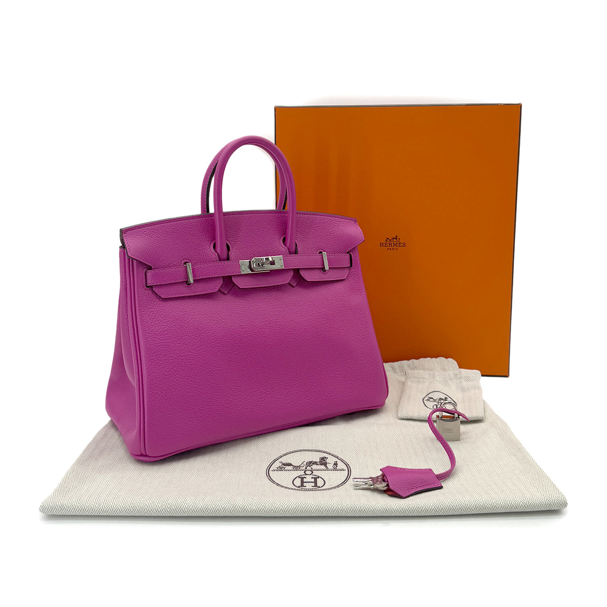 HERMES BIRKIN 25 VERSO MAGNOLIA CAPUCINE TAURILLON NOVILLO HAND BAG Y SHW 90292048